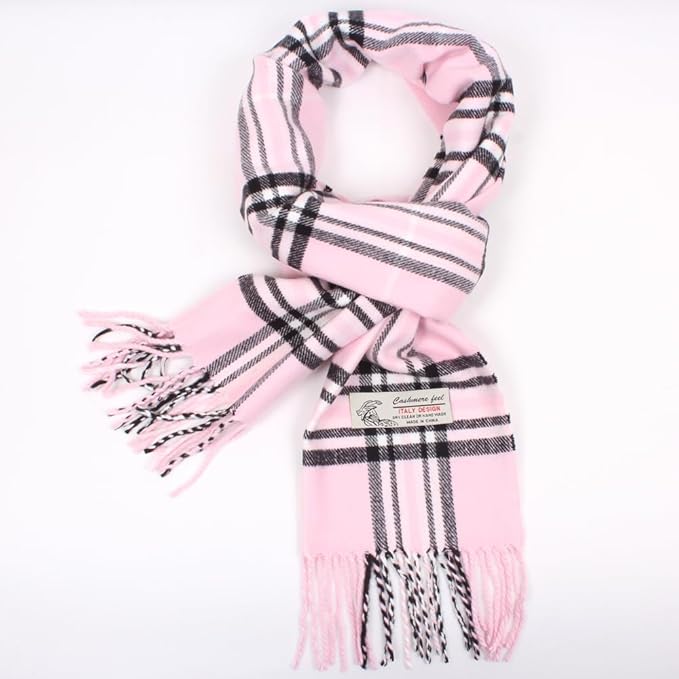 TZ Promise Tartan Plaid Cashmere Feel Classic Soft Luxurious Winter Scarf For Men Women