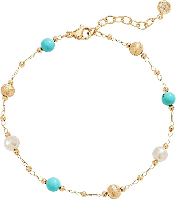 MTMY Gold Chain Bracelet for Women 14K Gold Plated Dainty Bracelets with Adjustable Chain Cute Bracelet Gold Trendy Jewelry