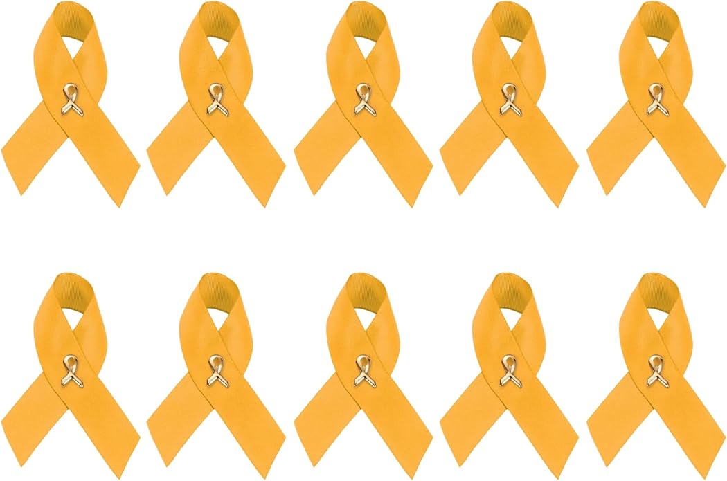 1/2/5/10/25/50/100pcs Satin Awareness Ribbon Pins (Pick your color), for Cancer & Disease Awareness, Bulk Quantities for Fundraising, Events, Gift Giving