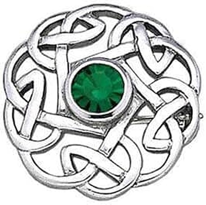 Sterling Silver Brooch Celtic Knotwork Design Genuine Amethyst Gemstone Pin Branded Gift Box