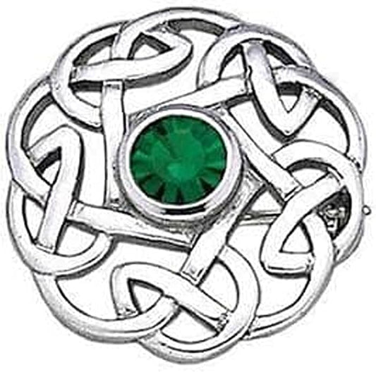 Sterling Silver Brooch Celtic Knotwork Design Genuine Amethyst Gemstone Pin Branded Gift Box