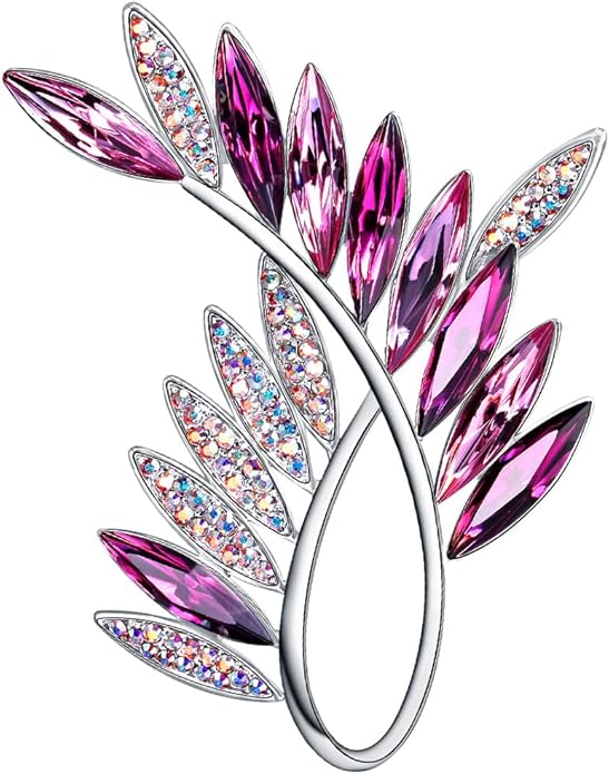 Flower Brooch,Broches Jewelry with Austria Crystal Women's Brooches & Pins