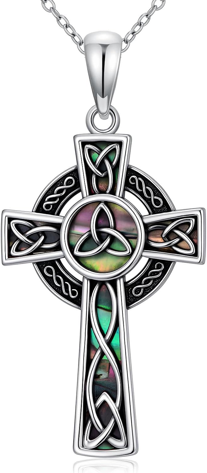 WINNICACA Christmas Gifts for Women Witches Knot Celtic Knot Necklace Sterling Silver Celtic Jewelry Protection Necklaces Irish Jewelry Birthday Gifts for Women Mom Wife Her