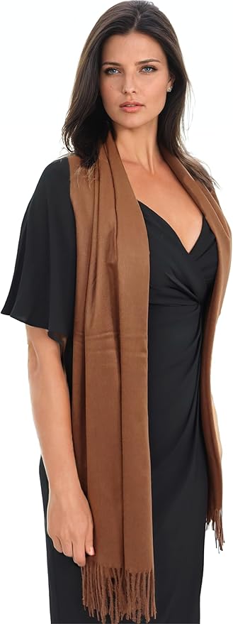 Ocomfly 100% Pashmina Scarf for Women - Premium Womens Scarves - Gift Boxed - Shawls or Wraps - Ultra Soft and Warm