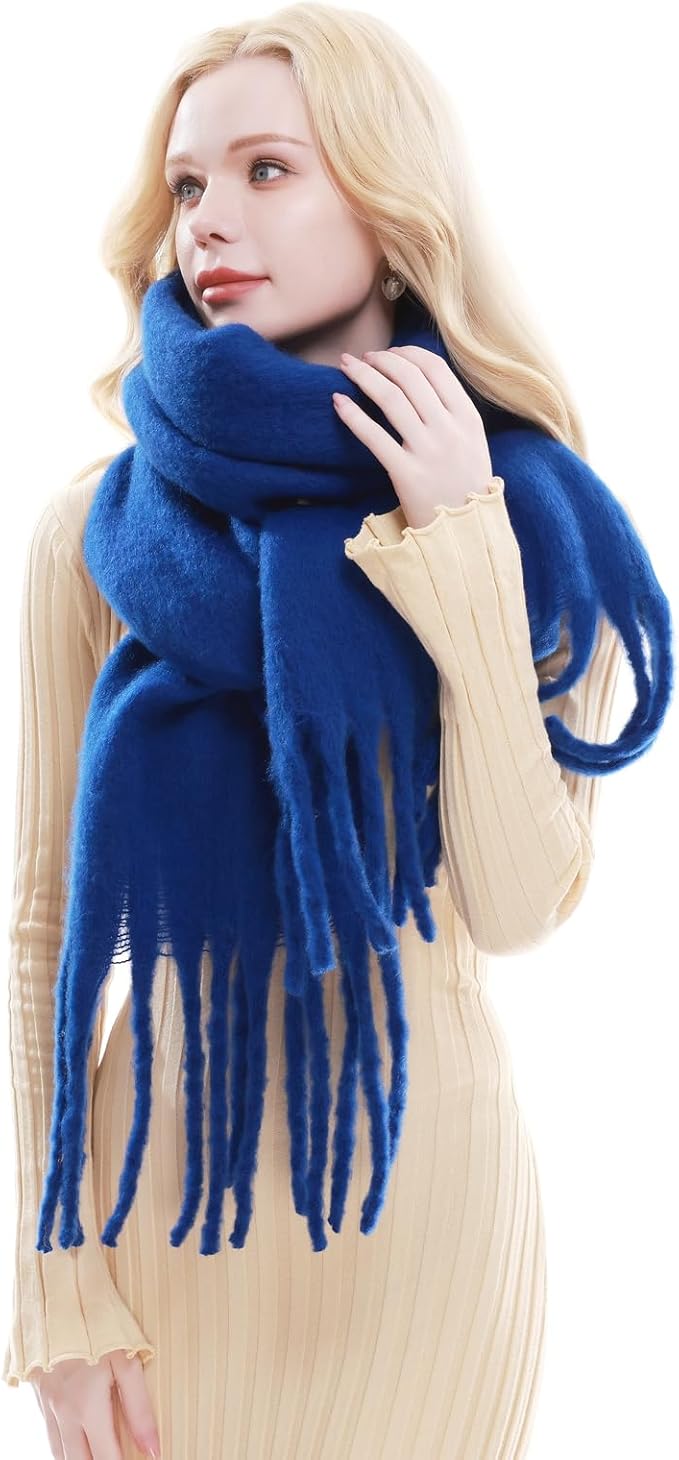 RIIQIICHY Chunky Scarf for Women Winter Warm Thick Scarves Oversized Blanket Scarf