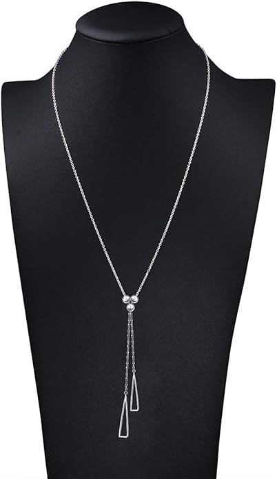 YinShan Layered Choker Necklace 925 Sterling Silver Star Moon Clavicle Jewelry Adjustable Lariat Necklaces for Women Girls Birthday Valentine's Day Gifts