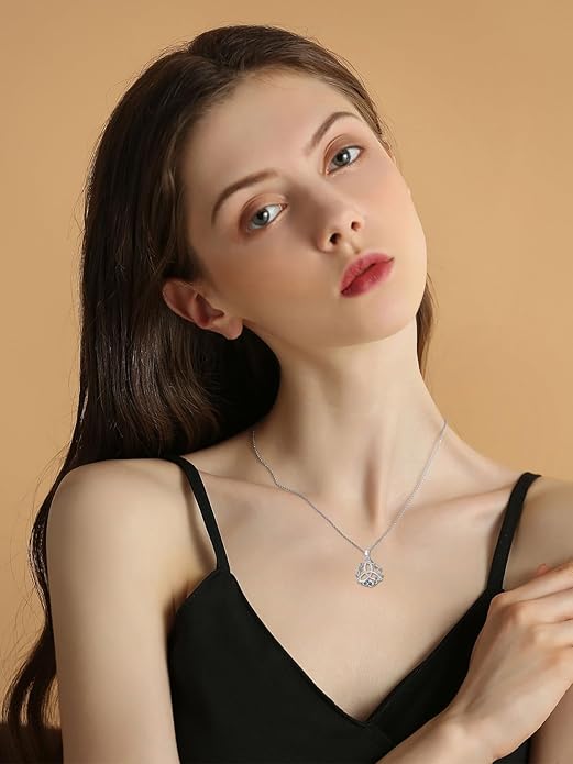 Seiyang 925 Sterling Silver Mustard Seed/Cross/Star of David/Triquetra Trinity Knot/Celtic/Claddagh Necklace Christian/Irish Jewelry Gifts for Women Mom Her