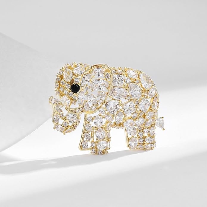 Animal Brooch for Women Girls 18k Gold Plated Animal Brooch Pin Rhinestone Animal Brooch Lapel Pin Jewelry Thanksgiving Day Birthday Wedding Gifts for Mom Wife