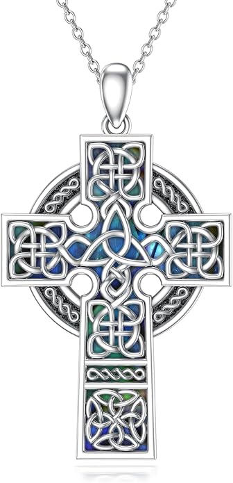 Seiyang 925 Sterling Silver Mustard Seed/Cross/Star of David/Triquetra Trinity Knot/Celtic/Claddagh Necklace Christian/Irish Jewelry Gifts for Women Mom Her