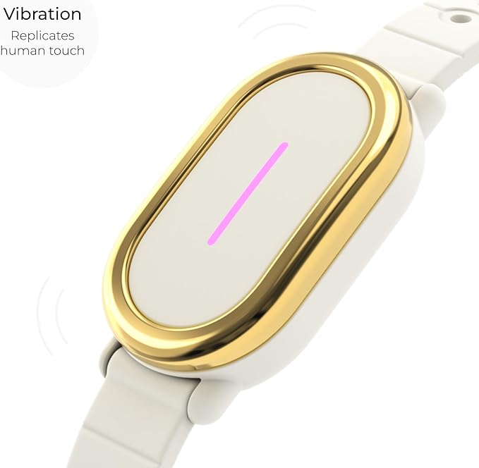 BOND TOUCH 4 Long-Distance Relationship Smart Bracelet for Couples to Feel Connected (1 Unit) Long Battery Life, Bluetooth Connection, Haptic Vibration, Compatible with iOS and Android (Off-White)