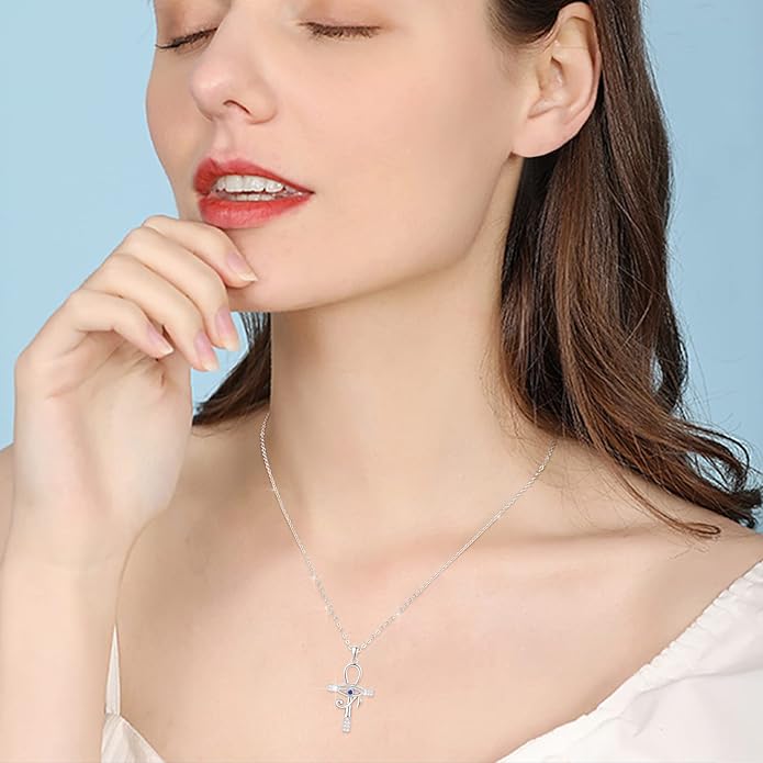 Dreamboat Sterling Silver Evil Eye Necklace for Women Protection Necklace Hamsa Nazar Mal De Ojo Turco Spiritual Jewelry Evil Eye Gifts