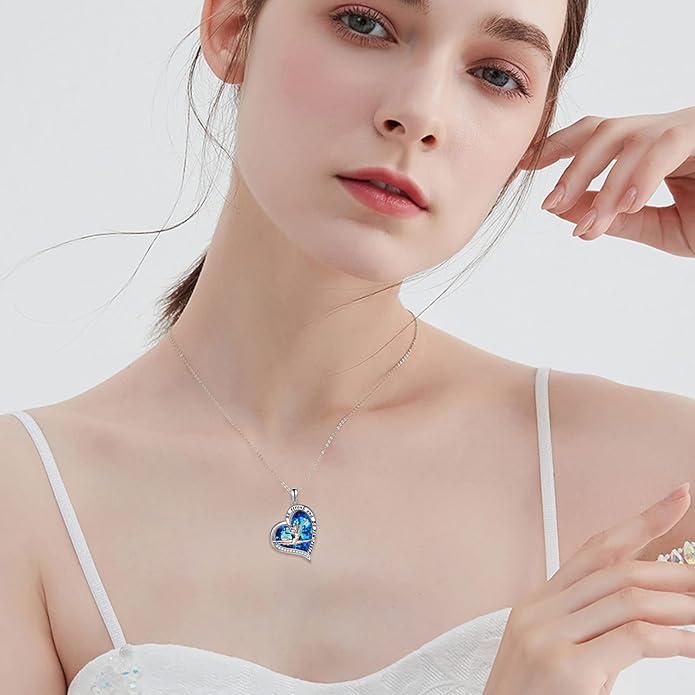 POPLYKE Sports Gifts for Girls Sterling Silver Gymnastics/Ballerina/Piano/Reading Heart-Shaped Pendant Necklace for Women