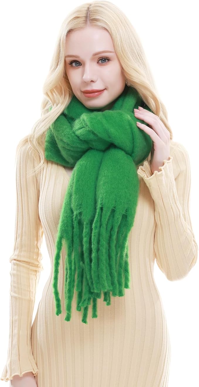 RIIQIICHY Chunky Scarf for Women Winter Warm Thick Scarves Oversized Blanket Scarf