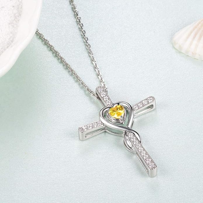 Dorella Love Infinity Christmas Jewelry for Women Birthday Gifts Wife Mom December January Birthstones Blue Topaz Garnet and More Stones Jewelry 925 Sterling Silver