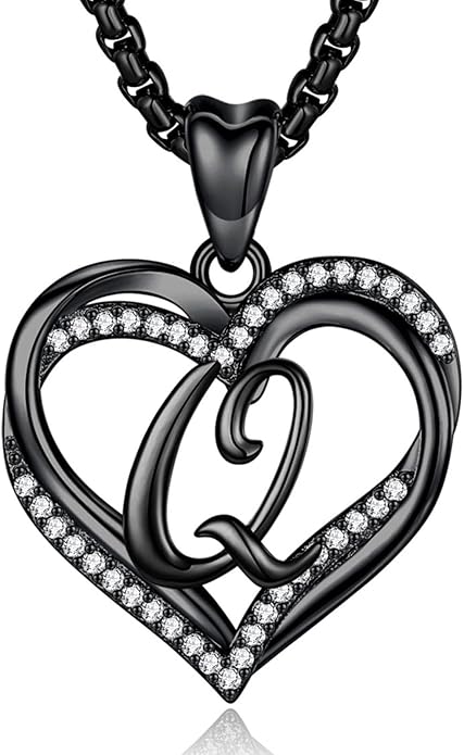 INFUSEU Unique Initial Necklaces for Women Girls Small Heart Letter Jewelry, Meaningful Personalized Gifts