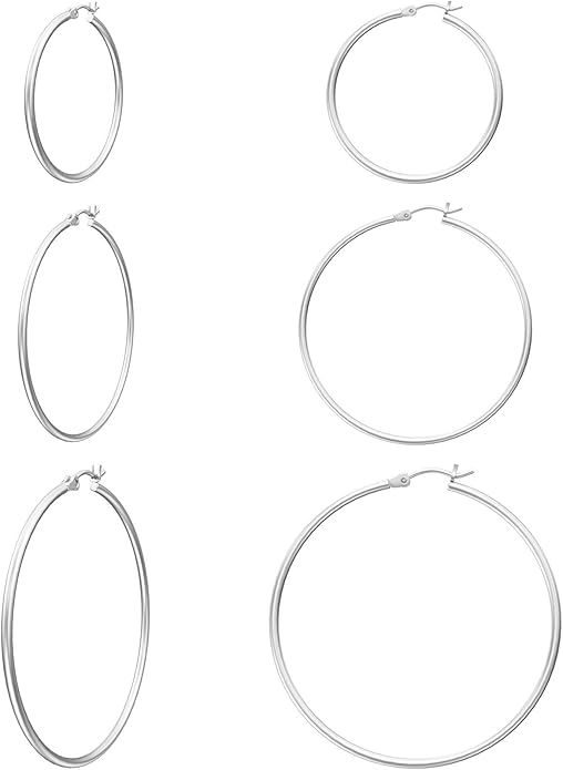 Gacimy Gold Hoop Earrings for Women 14K Real Gold Plated Hoops with 925 Sterling Silver Post