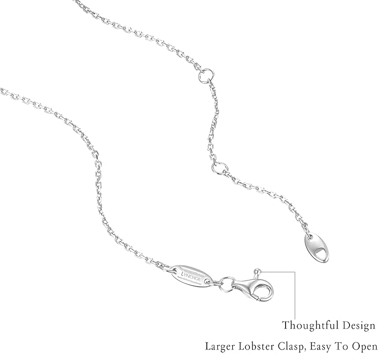 LAB Grown Diamond Evil Eye Pendent Necklace in S925 Sterling Silver Dainty Jewelry Gifts for Women, VVS1-VS1 Clarity, E-F Color (Silver)