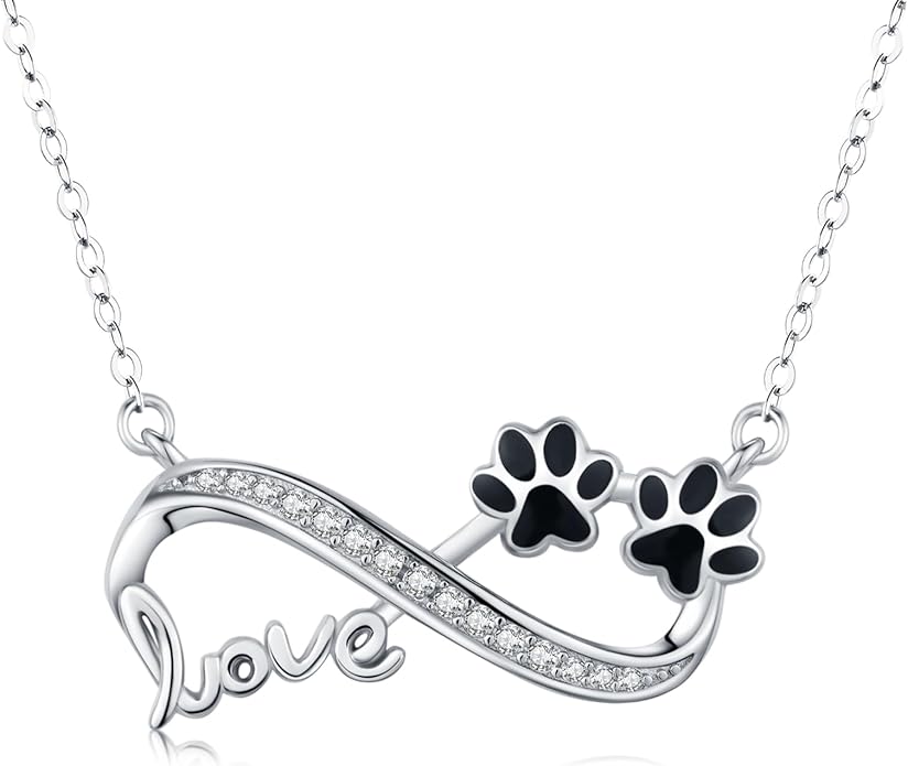 Dog Cat Necklace Pendant 925 Sterling Silver Pet Jewelry Gifts for Women