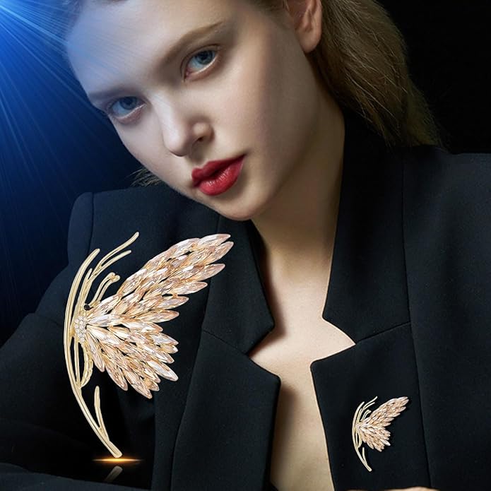 Animal Brooch for Women Girls 18k Gold Plated Animal Brooch Pin Rhinestone Animal Brooch Lapel Pin Jewelry Thanksgiving Day Birthday Wedding Gifts for Mom Wife