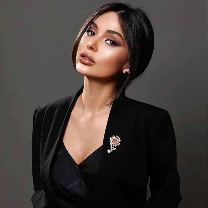 Flower Floral Brooch Pin Pearl Rhinestone Crystal Brooches Pins Scarf Brooch Clip Christmas Lapel Pin Dress Accessories for Women