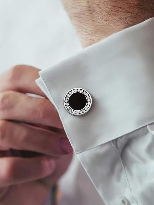FaithHeart Mens Cufflinks, Norse Viking Tuxedo Shirt Cuff Links, Stainless Steel Cuff Links and Shirt Studs, Gift Box