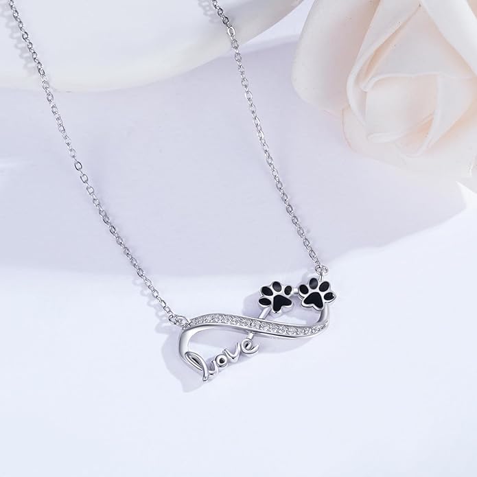Dog Cat Necklace Pendant 925 Sterling Silver Pet Jewelry Gifts for Women