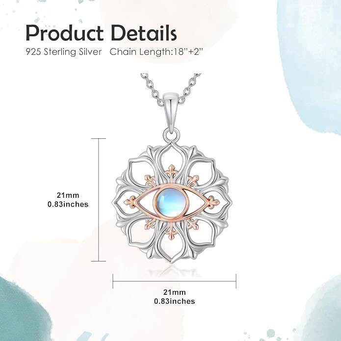 Evil Eye Necklace 925 Sterling Silver Nazar Eye Pendant Necklace Protection Amulet Jewelry Gifts for Women Men