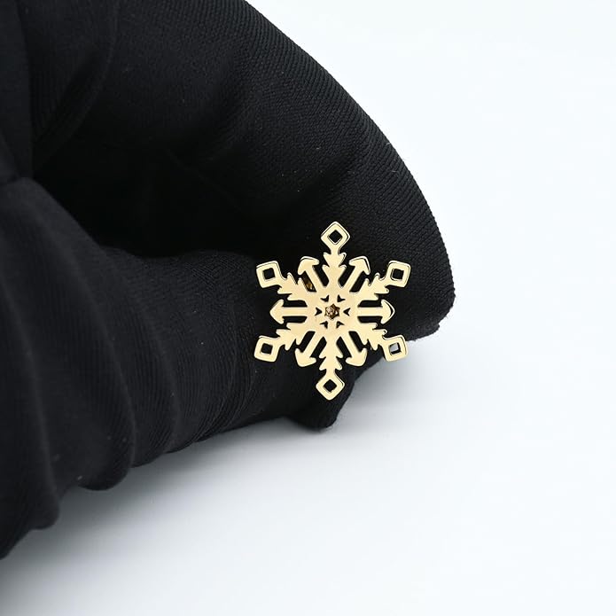 Jonwo Unique Snowflake Shape Cufflinks for Men Women In Gift Box Silver/Gold Men's Cuff Links Jewelry for Wedding Party Daily Office Business Events Tuxedo Dress
