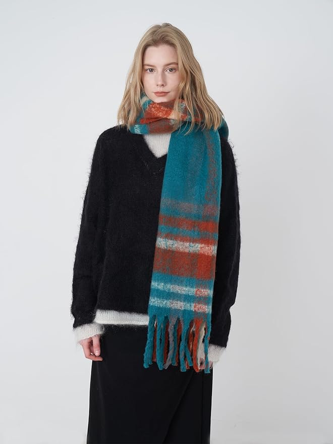 Halemet Vintage Scarfs for Women Warm Shawls and Wraps for Evening Dresses Soft Poncho Coat Thick Cardigan Wrap Cozy 2026