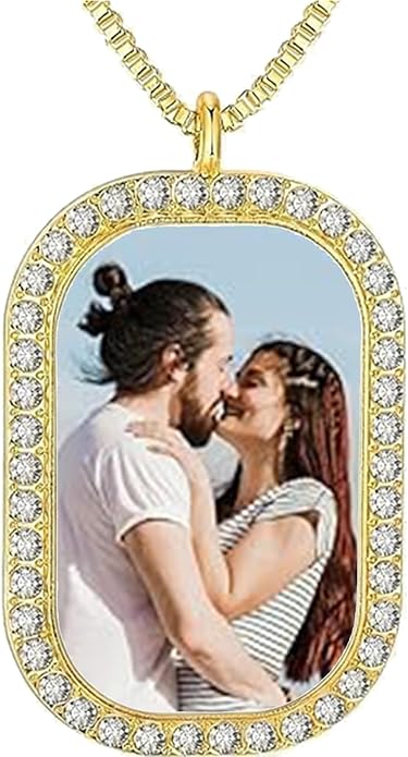CLYLIFE Picture Necklace Personalized Photo,Custom Disc/Heart Pendant for Men Women Dad Mom Customized Necklace with Chain Photos Memorial Gifts for Mother's Day, Birthday, Anniversary