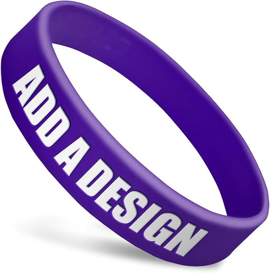 Wide Wristbands | Fully Customizable | Great For Events, Fundraisers & Promotions | 3/4" Wide | 100% Silicone | Available In Bulk