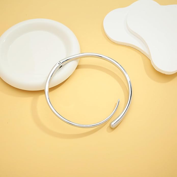 Chunky Collar Necklaces for Women Bold Gold Silver Teardrop Choker Necklace Open Cuff Necklace Fashion Statement Necklaces