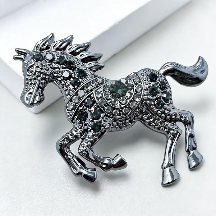2026 New Year Of Horse Pin Brooch, Good Luck Chinese Zodiacs Horse Pins For Fashion Accessories Animal Lucky Charm Statue Feng Shui Gifts Jewelry For Women Men