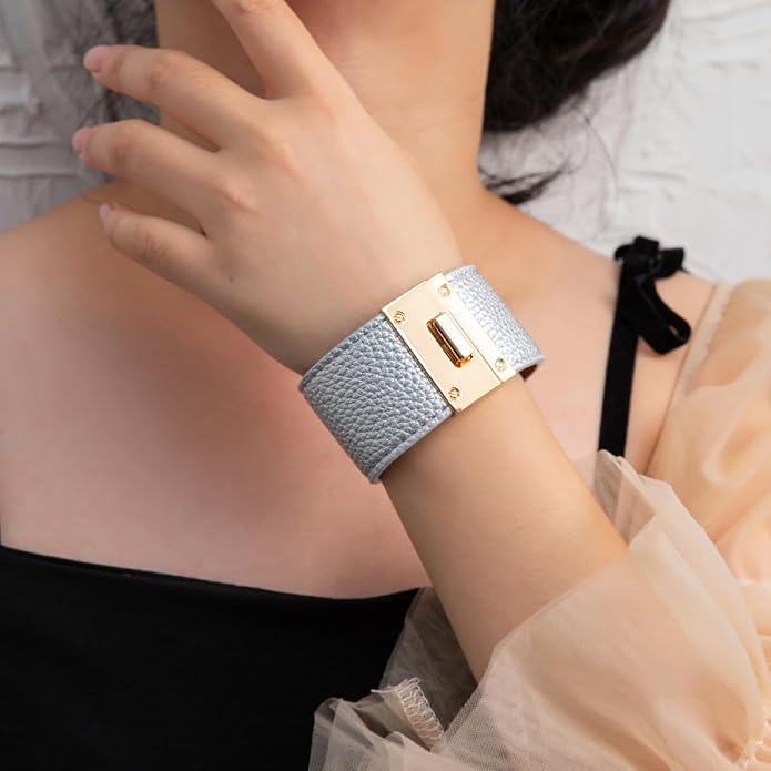 Rantanto Braid Leather Wrap Bracelet Trendy Stackable Crystal Cuff Boho Gold Heart Bracelet Jewelry Gift For Women