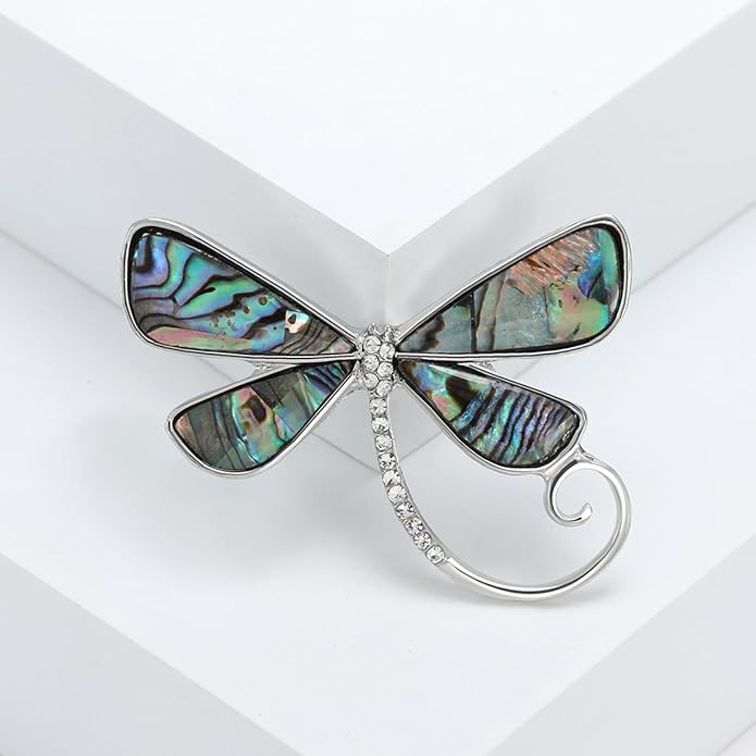 LuvQaze Animal Brooch for Women Men Zirconia Rhinestone Abalone Shell Animal Lapel Pin Christmas Birthday Holiday Gift for Wife Mother Girlfriend Daughter