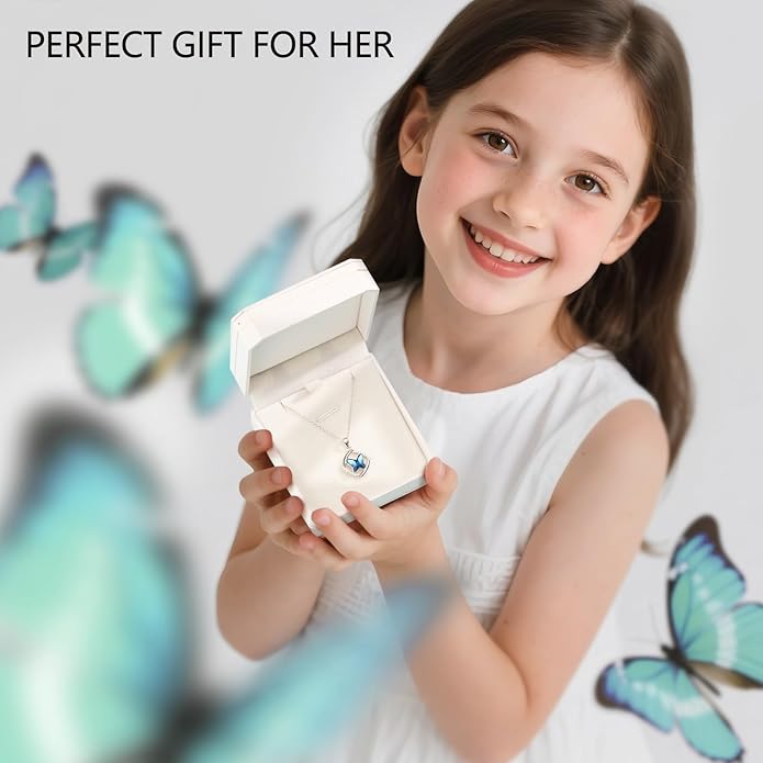Butterfly Sterling Silver Crystal Jewelry for Women | Birthday Gifts for Her, Mom & Wife | Hypoallergenic for Sensitive Skin | Gift Packaging Included