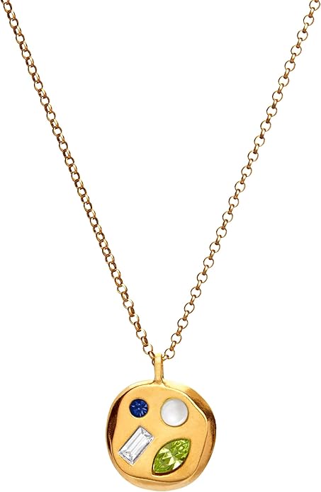 Birthdate 14k Gold Necklace for Women - 16-20in Adjustable 14 Karat Gold Chain with Lobster Clasp - Cadenas de Oro 14k Puro Para Mujer, Ladies Jewelry Birthstone