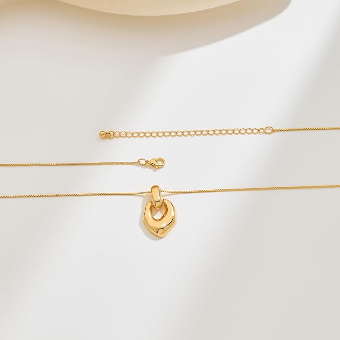 Pendant Necklace for Women Statement Gold Silver Necklace Trendy Jewelry for Women