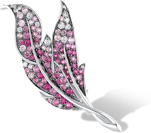 Santuzza 925 Sterling Silver Gemstone Pin Brooch for Women