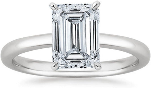 Houston Diamond District 1 to 5 Carat LAB GROWN Solitaire IGI CERTIFIED Diamond Engagement Ring (E-F Color VS2-SI1 Clarity)