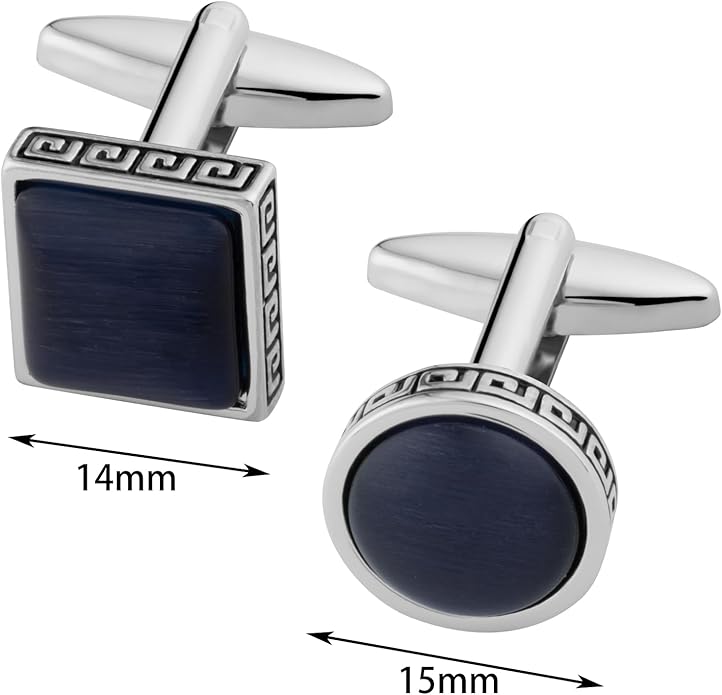 Dannyshi Cufflinks for Men Classic Wedding Business Shirt Cuff Links Set Gifts with Box