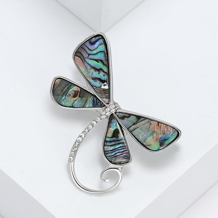 LuvQaze Animal Brooch for Women Men Zirconia Rhinestone Abalone Shell Animal Lapel Pin Christmas Birthday Holiday Gift for Wife Mother Girlfriend Daughter