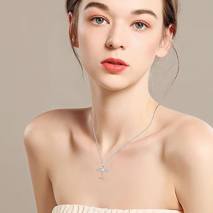 TUGHRA Evil Eye Necklace S925 Sterling Silver Evil Eye Pendant Necklaces Protection Jewelry Amulet Gift for Women Girls Boys Men Birthday Anniversary