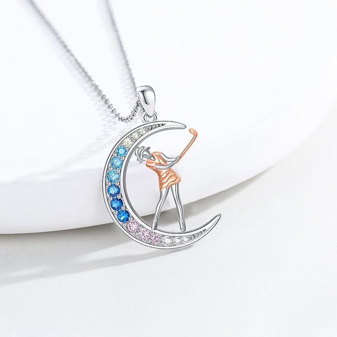 Soccer/Basketball/Gymnastics/Swimming/Ballet/Running/Golf/hockey Necklace 925 Sterling Silver Sport Jewelry Birthday Christmas Gifts for Women