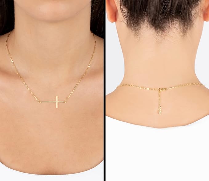 Jewelry Atelier Gold Filled Pendant Necklace Collection - 14K Yellow Gold Filled Pendant Necklace with Solid Clip Chain for Women (Different Sizes and Styles with Extension/Adjustable Chain)
