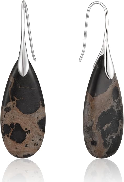 SELOVO Stone Fishhook Dangle Drop Earrings Statement Earrings for Women Stone