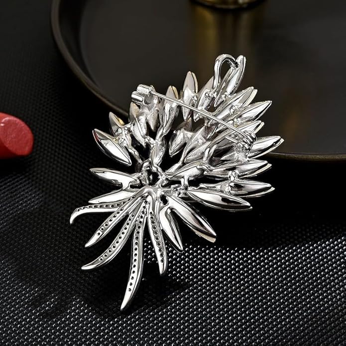 Rhinestone Brooch for Women Rhinestone Brooches Pins Crystal Lapel Pin Jewelry Christmas Valentine's Day Gift for Wife Girlfriend