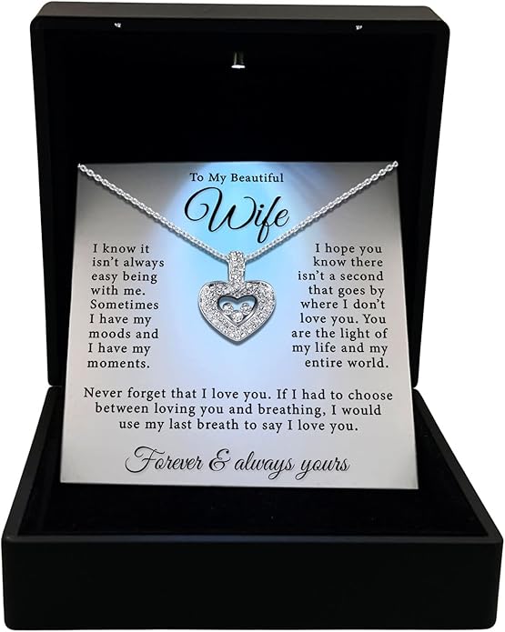 TRYNDI To My Wife Necklace from Husband - Soulmate, Girlfriend, Fiance Gift for Anniversary, Birthday, Christmas, Valentine's Day, Mother's Day - Romantic Wife Christmas Gift ideas