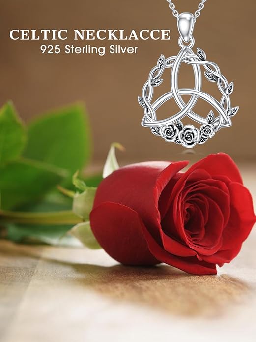 Seiyang 925 Sterling Silver Mustard Seed/Cross/Star of David/Triquetra Trinity Knot/Celtic/Claddagh Necklace Christian/Irish Jewelry Gifts for Women Mom Her