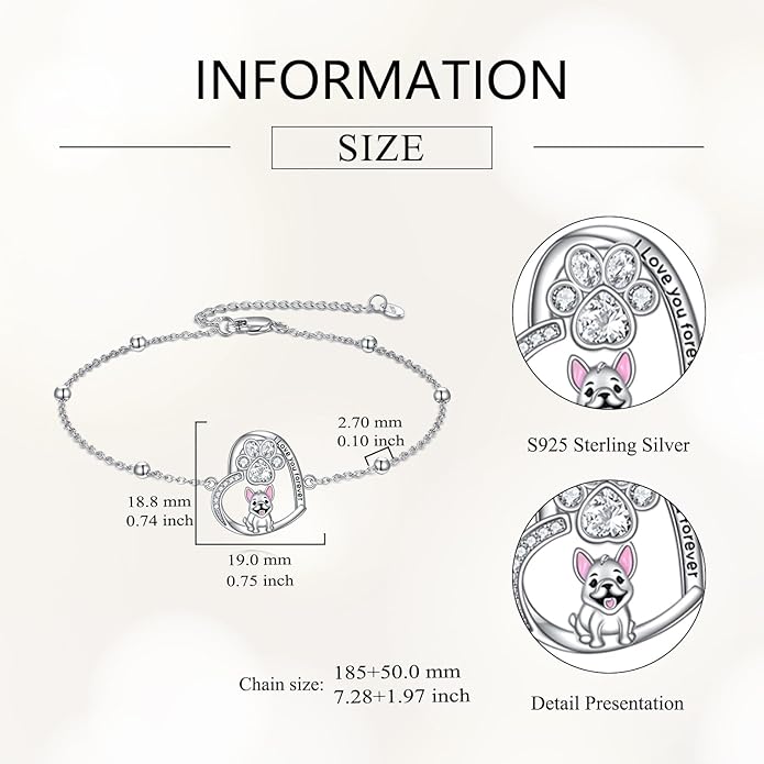 Animal Bracelet for Women 925 Sterling Silver Cat/Dolphin/Turtle/Horse Bracelet Jewelry Gifts